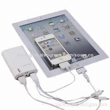 8,400mAh Portable Chargers for iPad, iPhone, Samsung and HTC with LED Flash Lighting